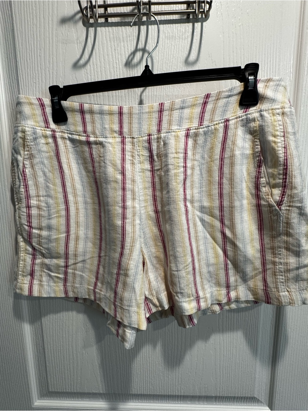 GAP Linen Blend Striped Pull-On Shorts | Women’s XL |
